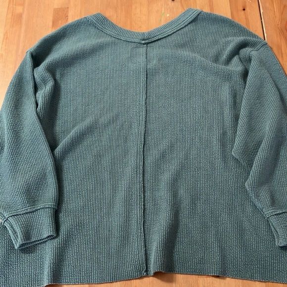 Aerie Green Ribbed Sweatshirt - Picture 8 of 8